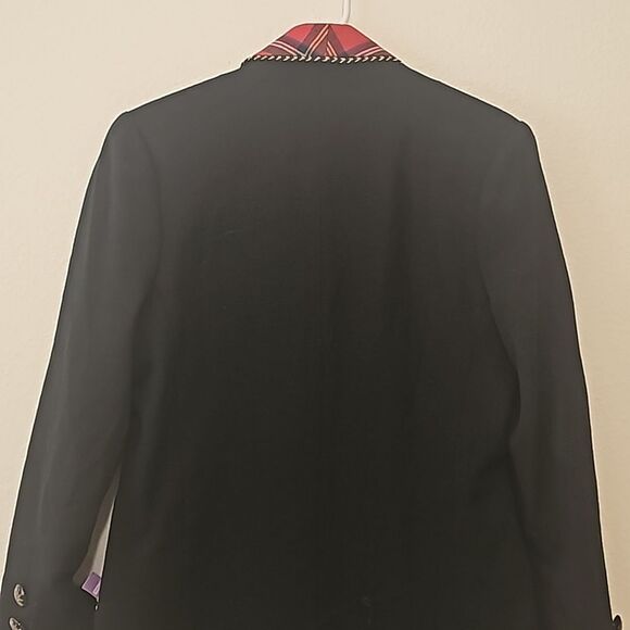 Patti Cappalli vintage plaid and black sweater blazer size small - Picture 5 of 16